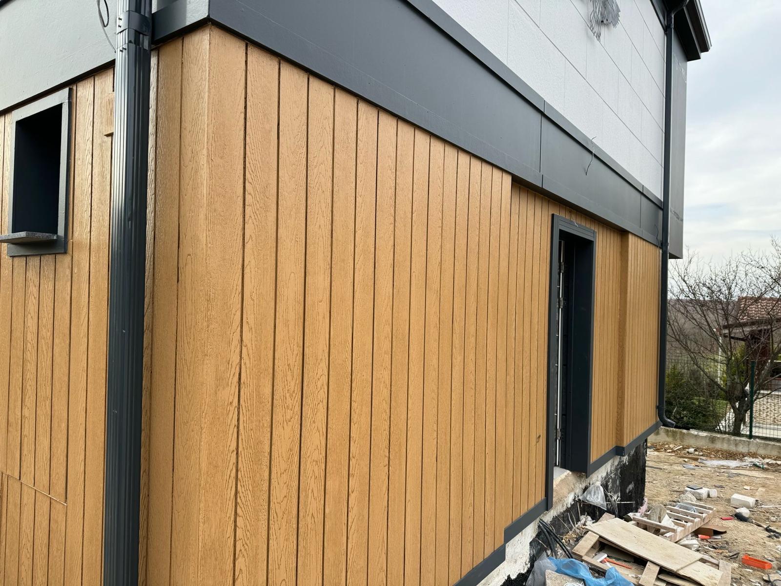 fugalı ahşap doku fibercement betopan dis cephe kaplaması