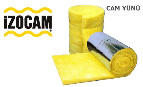 İzocam Çatı Şiltesi Alt Folya Kaplı Cam yünü Tip 400 Kalınlık 100 mm Genişlik 1200 Boy 8 mt