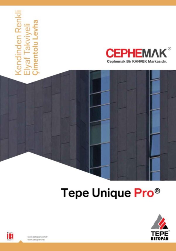 Tepe Unique Kendinden Renkli Elyaf Takviyeli Çimentolu Levha Fibercement Kalınlık 8-10-12 mm Genişlik 1250 mm Uzunluk 3000 mm - Görsel 2