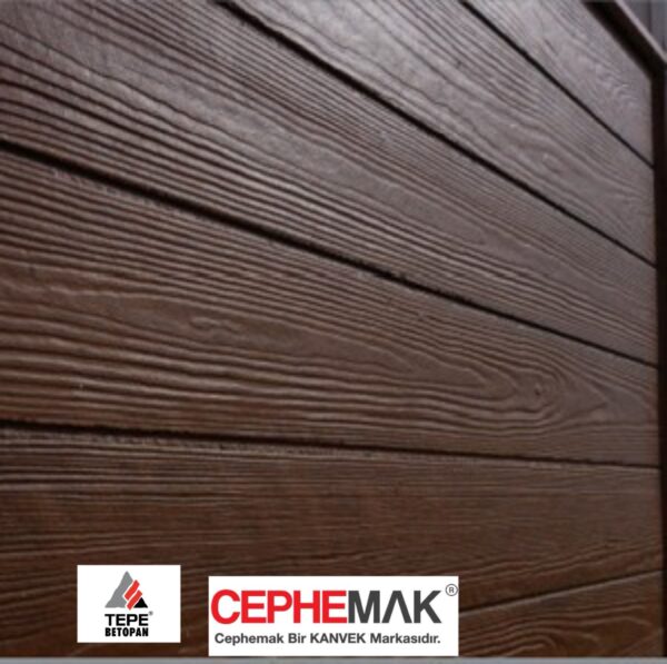 TepePAN Wood (Yalıpan Ahşap doku) Elyaf Takviyeli Çimentolu Levha Fibercement Kalınlık 8-10-12 mm Genişlik 1250 mm Uzunluk 3000 mm - Görsel 8